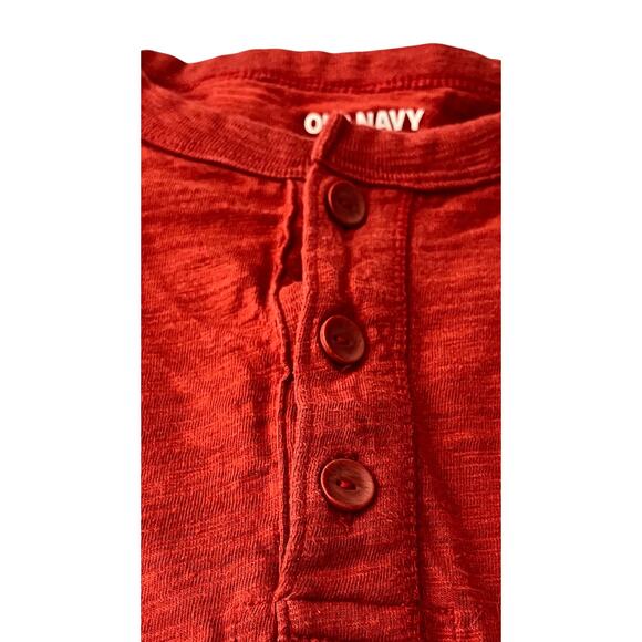 OLD NAVY SOFT WASHED LONG SLEEVE POLO SHIRT, MENS, XL, DARK/BURNT ORANGE - Picture 3 of 11